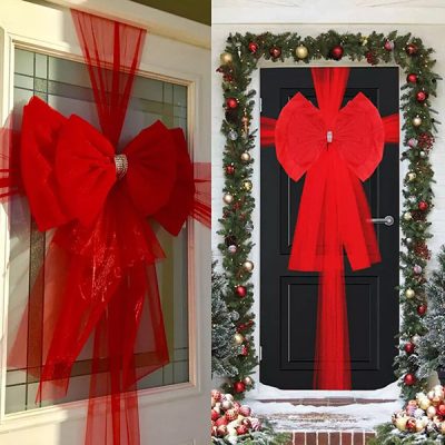 Lazo grande navideño para puertas | RUBYBOW