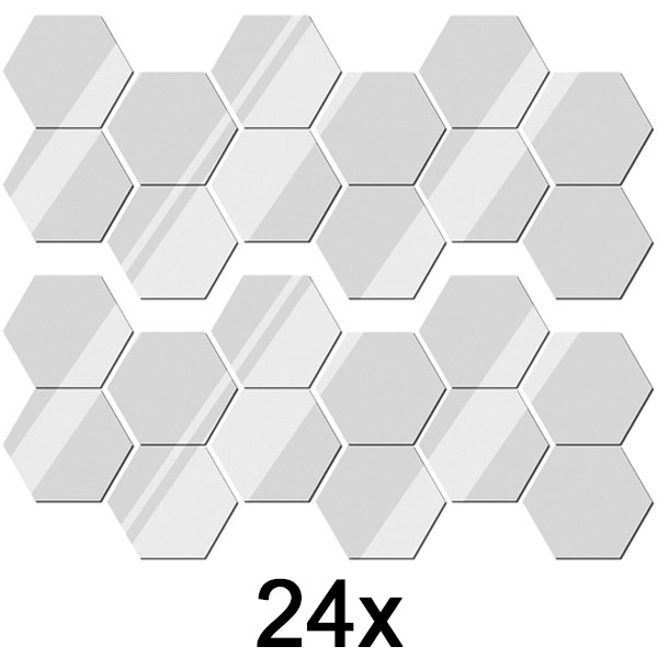2x Pegatinas efecto espejo (juego de 12) | HEXAGEM