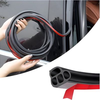 Burlete para puerta de coche contra viento y lluvia - 5 m autoadhesivo | EVOSEAL